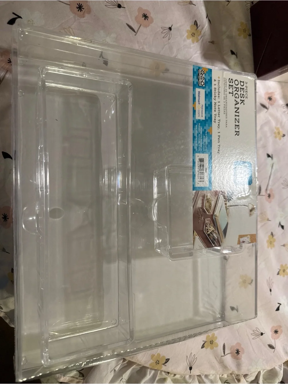 Clear Desk Organizer Set with Divided Trays - Clear